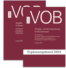 Paket VOB Gesamtausgabe 2019 + VOB Ergänzungsband 2023