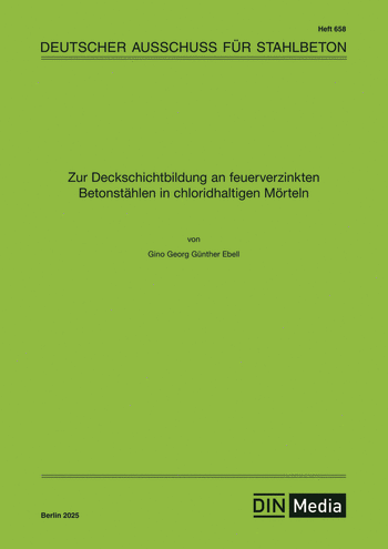 Produktabbildung: Zur Deckschichtbildung an feuerverzinkten Betonstählen in chloridhaltigen Mörteln