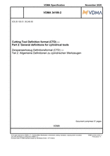 Zerspanwerkzeug Definitionsformat (CTD) - Teil 2: Allgemeine Definitionen zu zylindrischen Werkzeugen