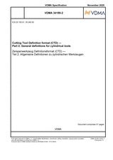 Cutting Tool Definition format (CTD) - Part 2: General definitions for cylindrical tools