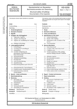 Structural safety of buildings - Documentation of the inspection