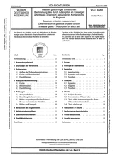 Messen gasförmiger Emissionen - Bestimmung des durch Adsorption an Kieselgel erfaßbaren organisch gebundenen Kohlenstoffs in Abgasen