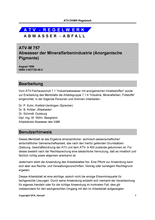 Abwasser der Mineralfarbenindustrie (Anorganische Pigmente)