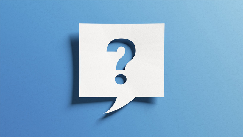 Fragezeichen als Symbol für FAQ